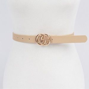 Ivory Simple Classic Buckle Belt